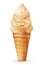 A Taste of the Caribbean: Rum Raisin Ice Cream Cone, Isolated on White Background - Generative AI