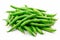 Taste of Nature: Crisp Green Beans on a White Background