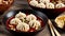 A Taste of Tradition National Dumpling Day with Peanut Oil Infused Dumplings.AI Generated