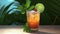 A Taste of the Tropics: Mint Julep with a Splash of Summer, Product Photo Mockup, Illustartion, HD Photorealistic - Generative AI