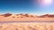 A Tasteful Desert Scene With A Sun Shining Over The Sand Dunes AI Generative