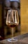 Tasting of fortified dry or sweet marsala wine in vintage wine cellar with old oak barrels in Marsala, Sicily, Italy