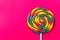 Tasty appetizing Party Accessory Sweet Swirl Candy Lollypop on P