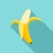 Tasty banana icon, flat style