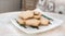 Tasty biscuits for afternoon tea - traditional homemade Scottish shortbread biscuits made with butter, flour and sugar