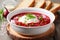 Tasty borscht with sour cream. Generate Ai