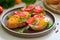 Tasty bruschetta with tomato. Easy cook, nutritious snack