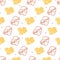 Tasty Buttery Cloud Pop Corn Snack Vector Graphic Seamless Pattern
