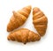 Tasty buttery croissants.