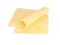 Tasty cheese slice appetizer isolated on the white