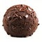 tasty chocolate ball on white background