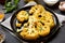 Tasty cooked cauliflower steak with herbs and spices
