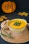 Tasty creamy vegan homemade pumpkin soup