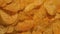 Tasty crispy potato chips background