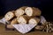 Tasty Crusty Baguettes on Wooden Background Tasty Homemade Bread Horizontal