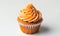 Tasty cupcake on white background