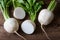 Tasty fresh crude white round japanese radish