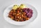 Tasty gourmet wild boar and deer venison goulash