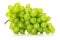 Tasty green grape isolated on the white background