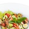 Tasty healthy Caesar salad with sweet basil