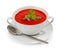 Tasty and healthy tomato soup isolated