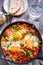 Tasty and Helthy Shakshuka in a Frying Pan.