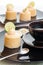 Tasty homemade japanese cheesecake with butter cream.