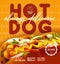 Tasty hot dog social media templates for promotions on the Food menu