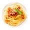 Tasty Italian spaghetti with ground beef