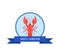 Tasty Lobster Logo with Crayfish Vector Isolated