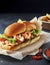 Tasty lobster roll sandwiches, food photography, photorealistic illustration
