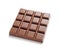 Tasty milk chocolate bar on white