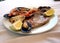 A tasty mixed seafood grill