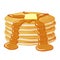 Tasty pancakes with butter. Object for packaging