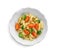 Tasty pasta salad with vegetables