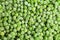 Tasty peas as background, top view. Vegetable preservation