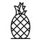 Tasty pineapple icon, outline style