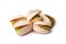 Tasty pistachio nut isolated on white background