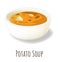 Tasty potato soup, meal at home or restaurant