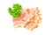 Tasty sliced bacon and parsley