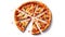 tasty sliced pizza on white background, AI Generative