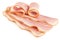 Tasty sliced pork bacon
