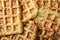 Tasty squash waffles, closeup