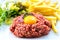 Tasty Steak tartare (Raw beef)