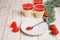 Tasty strawberry mousse pudding or panna cota