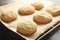 Tasty sugar cookies on parchment paper