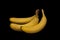 Tasty sweet banana fruit on a dark background