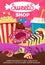 Tasty sweets and fast food shop cartoon poster