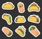 Tasty taco and burrito. Sticker Bookmark