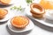 Tasty tartlets with orange jam